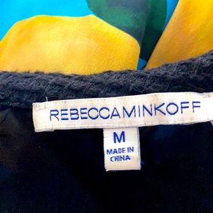 Rebecca Minkoff black cotton short sleeve blouse